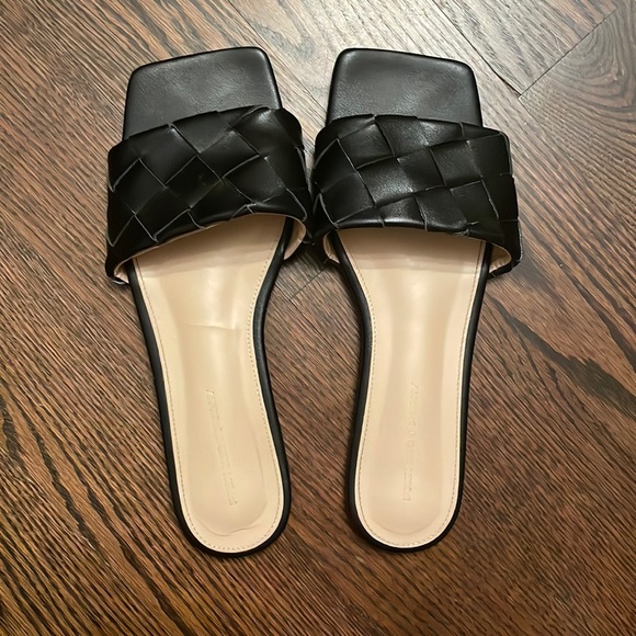 Princess Polly Sicily flats black, slides, size 9 - Picture 2 of 8